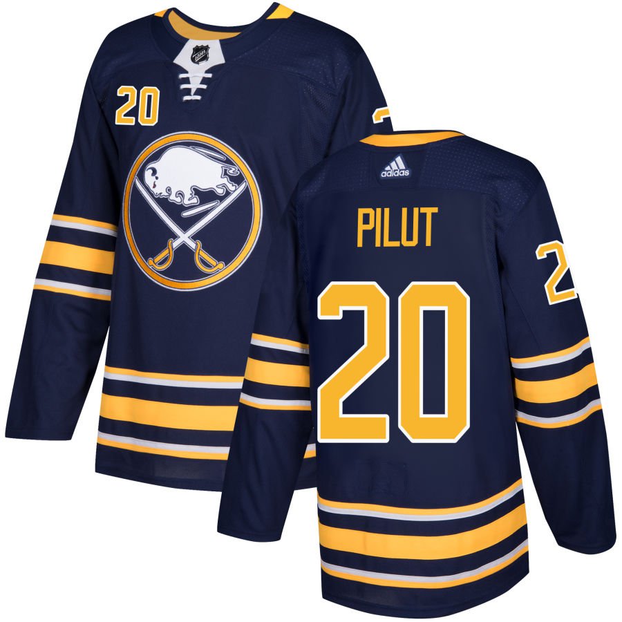 Buffalo Sabres #20 Lawrence Pilut Navy Authentic Pro Jersey