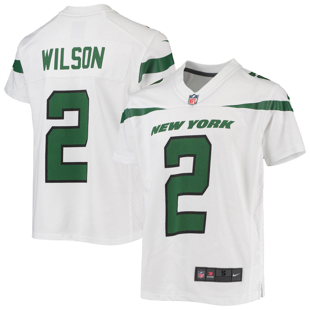 Youth New York Jets Zach Wilson Game Jersey- White