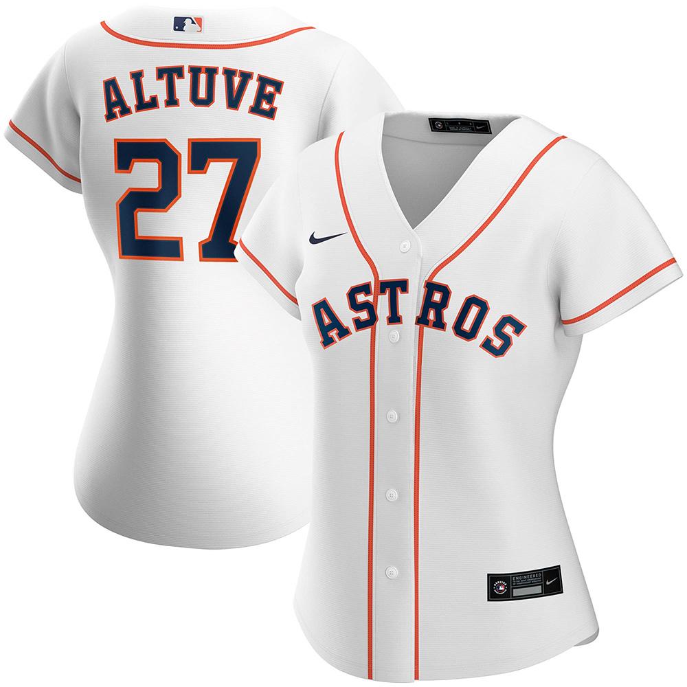 Womens Houston Astros Jose Altuve Cool Base Replica Jersey White